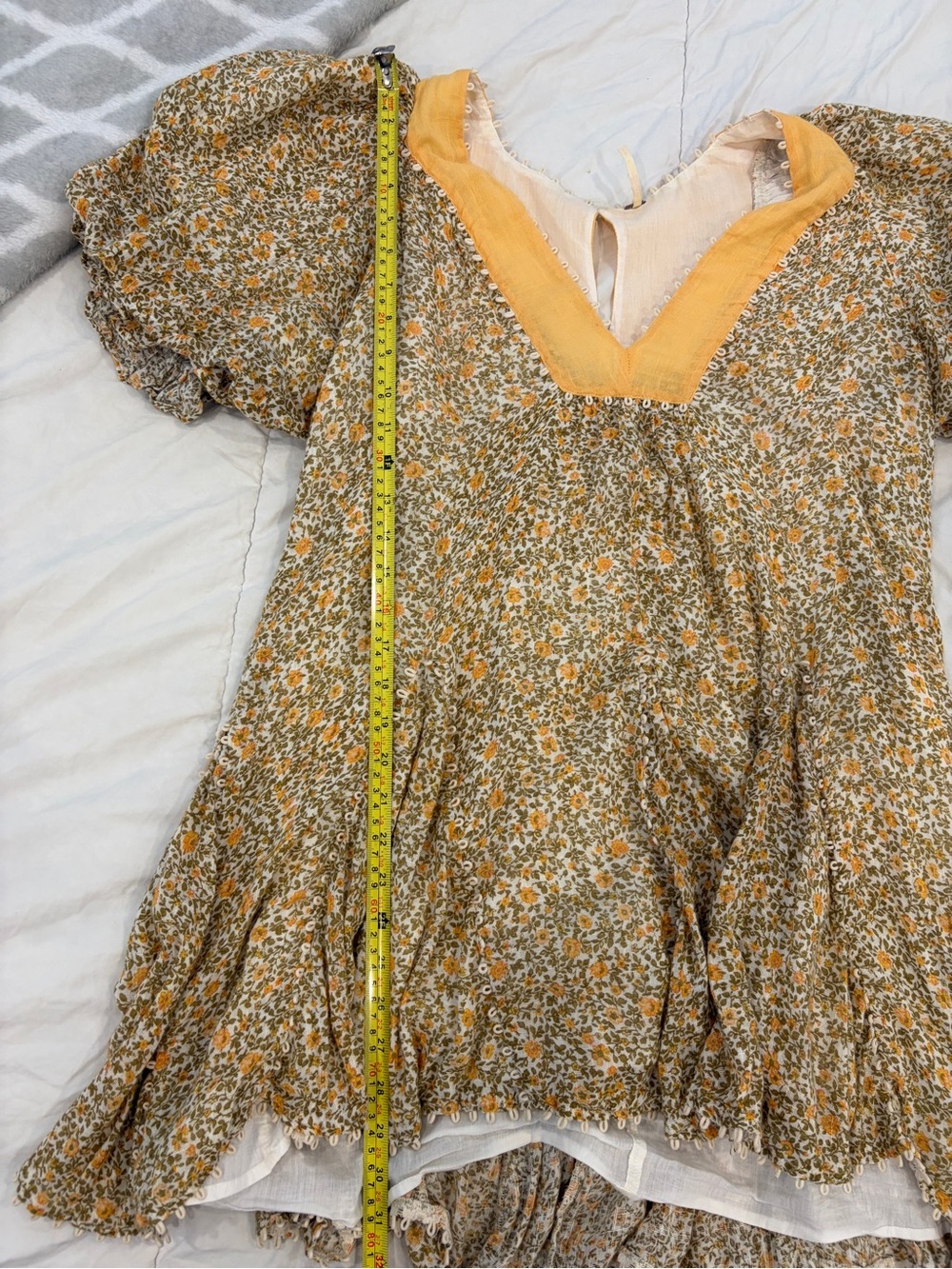 Free People Bali Coral floral print mini dress in a boho style - Picture 10 of 10